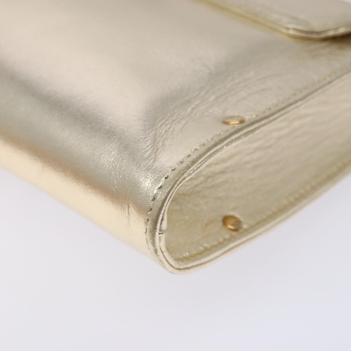 Salvatore Ferragamo Gancini Shoulder Bag Leather, GOLD, LEATHER, Shoulder bag