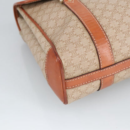 Celine Vintage Macadam Handbag Macadam, BEIGE, PVC,CANVAS, Handbag