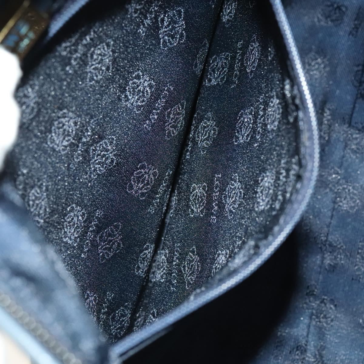 Loewe Anagram Shoulder Bag Leather, NAVY, LEATHER, Shoulder bag