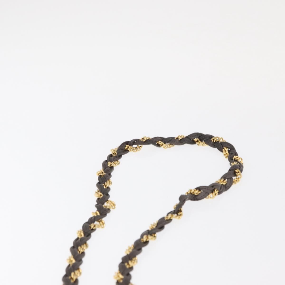 Bally Vintage Chain Shoulder Bag Quilted Leather, GRAY, LEATHER, Shoulder bag