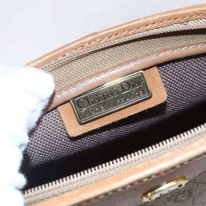 Christian Dior Vintage Honeycomb Shoulder Bag Canvas and Leather, BEIGE, CANVAS, Shoulder bag