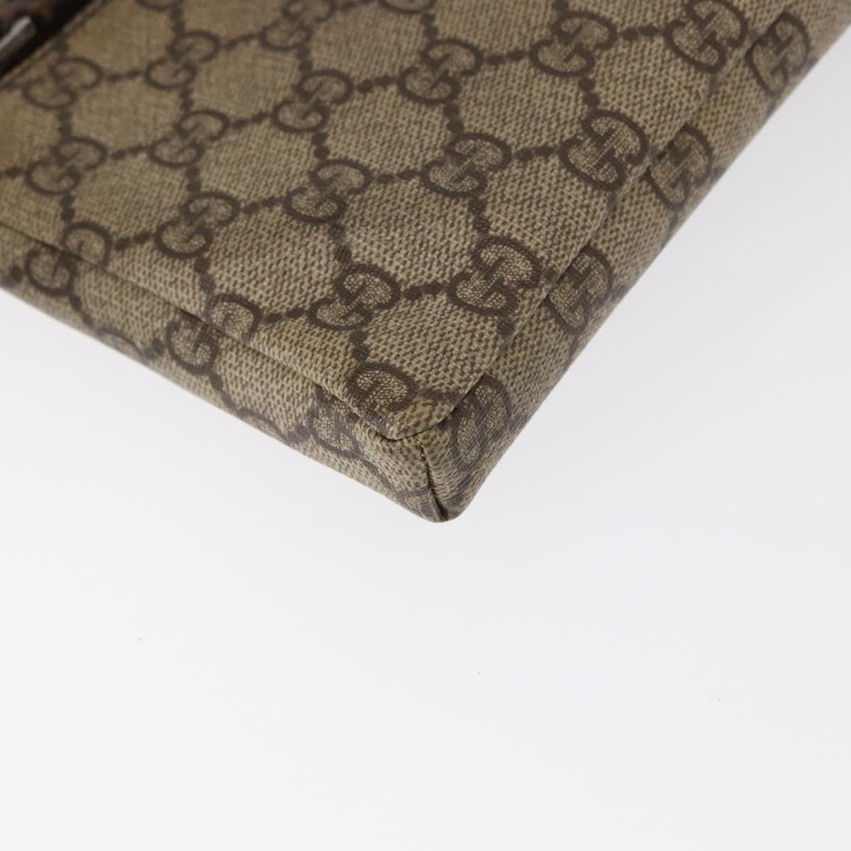 Gucci Vintage Double Belt Bag GG Canvas with Leather, BEIGE, CANVAS, Clutche & pouche