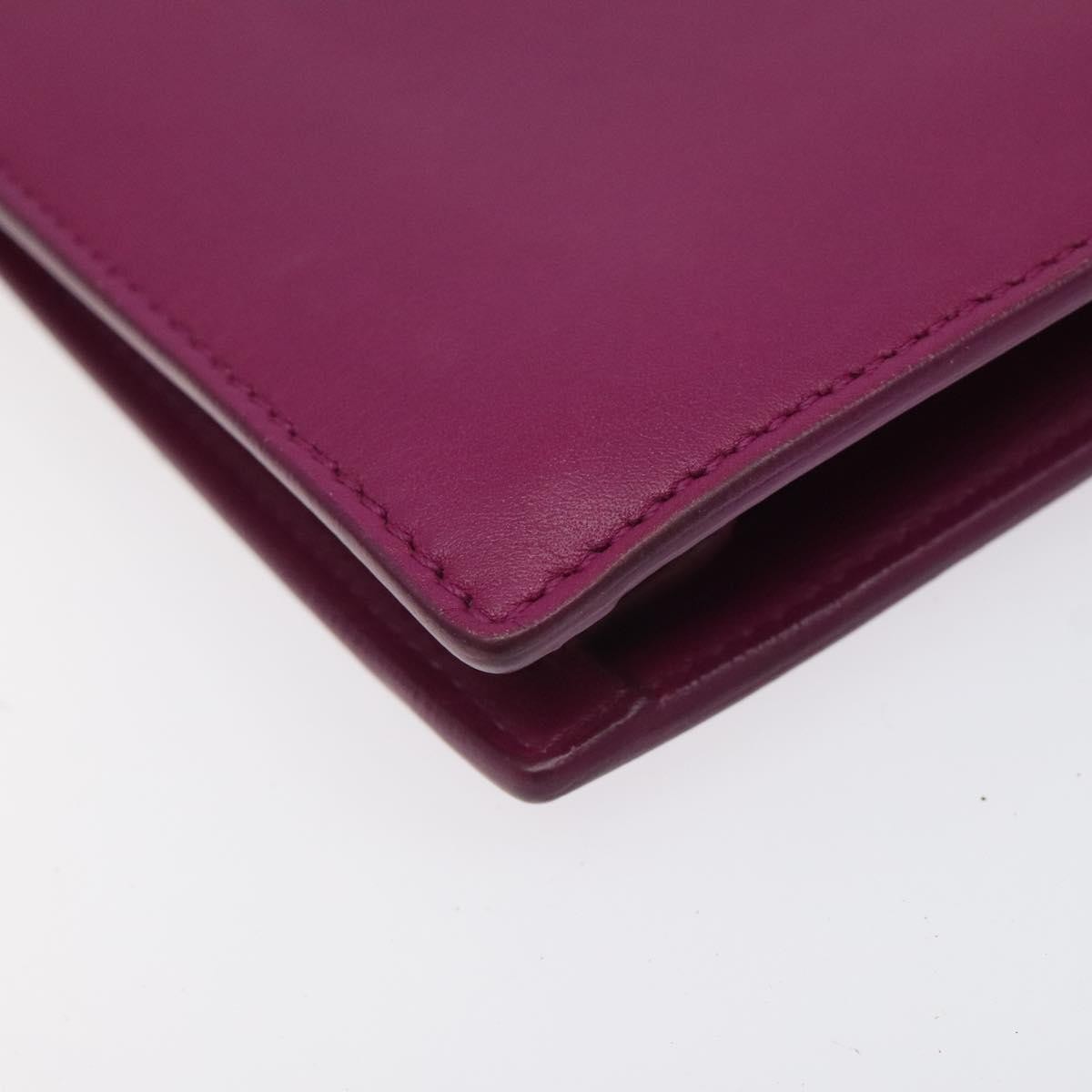 Celine Clasp Crossbody Bag Leather, PURPLE, LEATHER, Crossbody bag