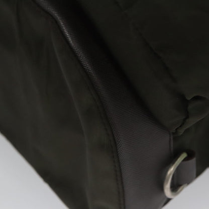 Prada Double Front Pocket Backpack Tessuto, Khaki, Nylon, Backpack