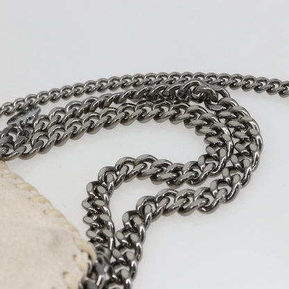 Stella McCartney Falabella Fold Over Crossbody Bag Shaggy Deer, WHITE, POLYESTER, Handbag