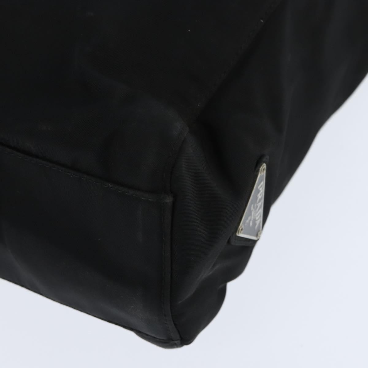 Prada Resin Handle Tote Tessuto, Black, Nylon, Tote Bag