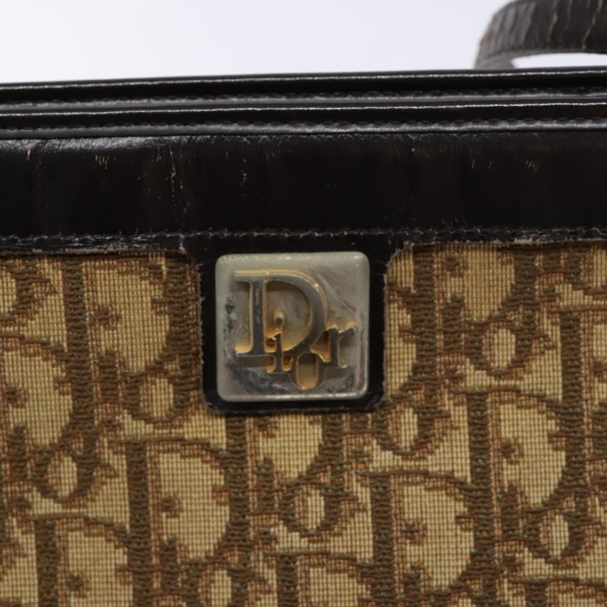 Christian Dior Vintage Trotter Shoulder Bag Canvas, BROWN, CANVAS, Shoulder bag