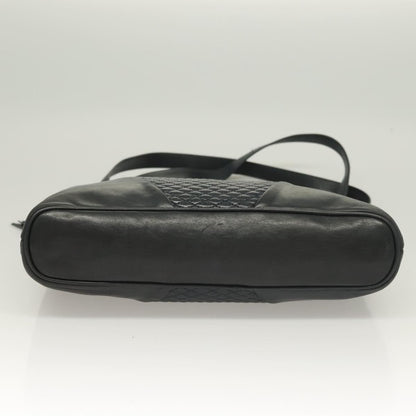 Bally Vintage Chain Shoulder Bag Quilted Leather, NAVY, LEATHER, Shoulder bag