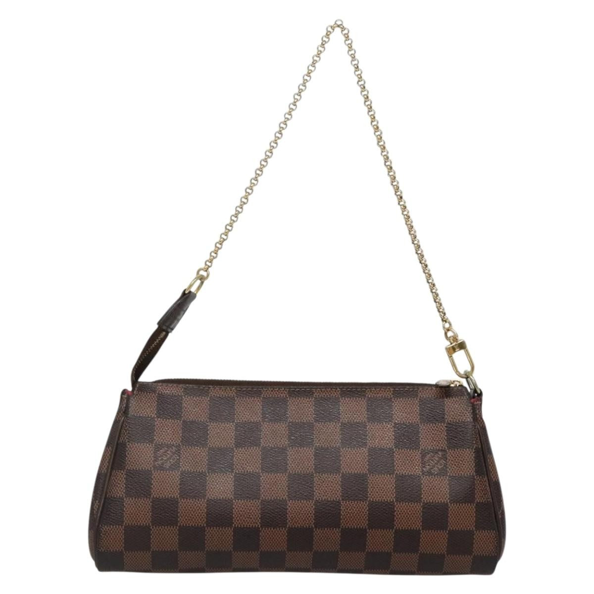 Louis Vuitton Eva Handbag Damier, BROWN, CANVAS, Shoulder bag