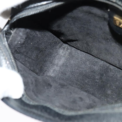 Gucci Vintage double G logo shoulder bag Leather, BLACK, LEATHER, Shoulder bag