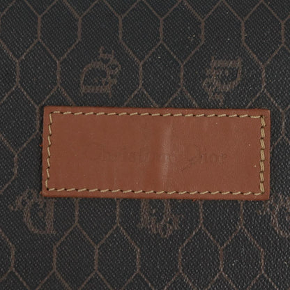 Christian Dior Vintage Honeycomb Boston bag Canvas and Leather, BLACK, CANVAS, Travel bag