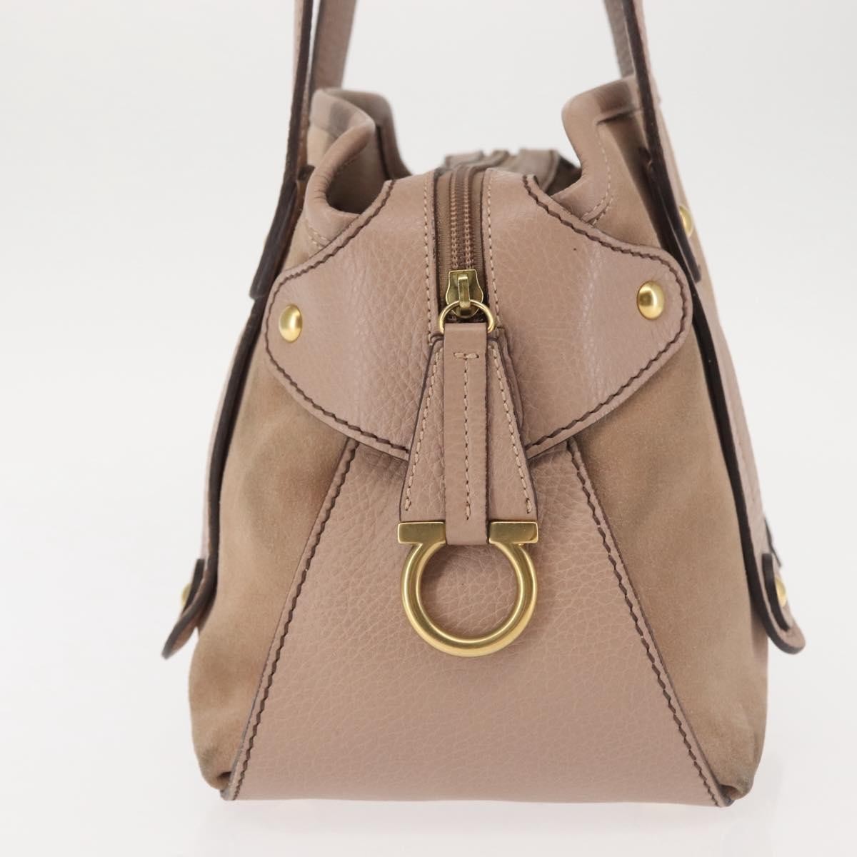 Salvatore Ferragamo Gancini Tote Leather, PINK, LEATHER, Tote bag