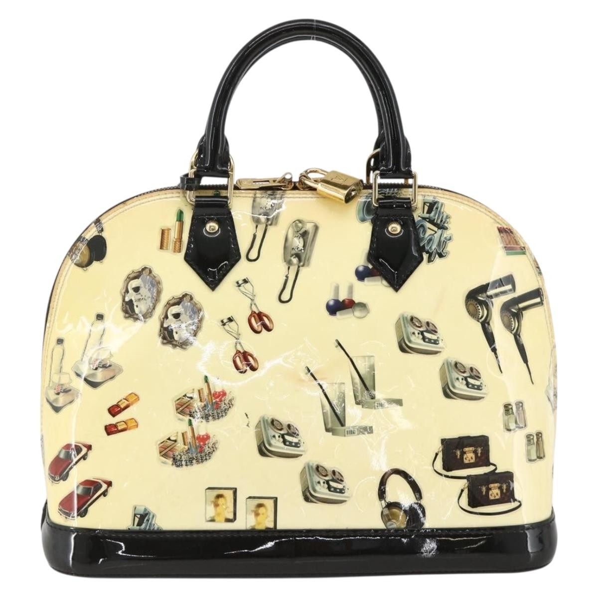 Louis Vuitton Alma Handbag Limited Edition Stickers Monogram Vernis, MULTICOLOUR, PATENT_LEATHER, Handbag