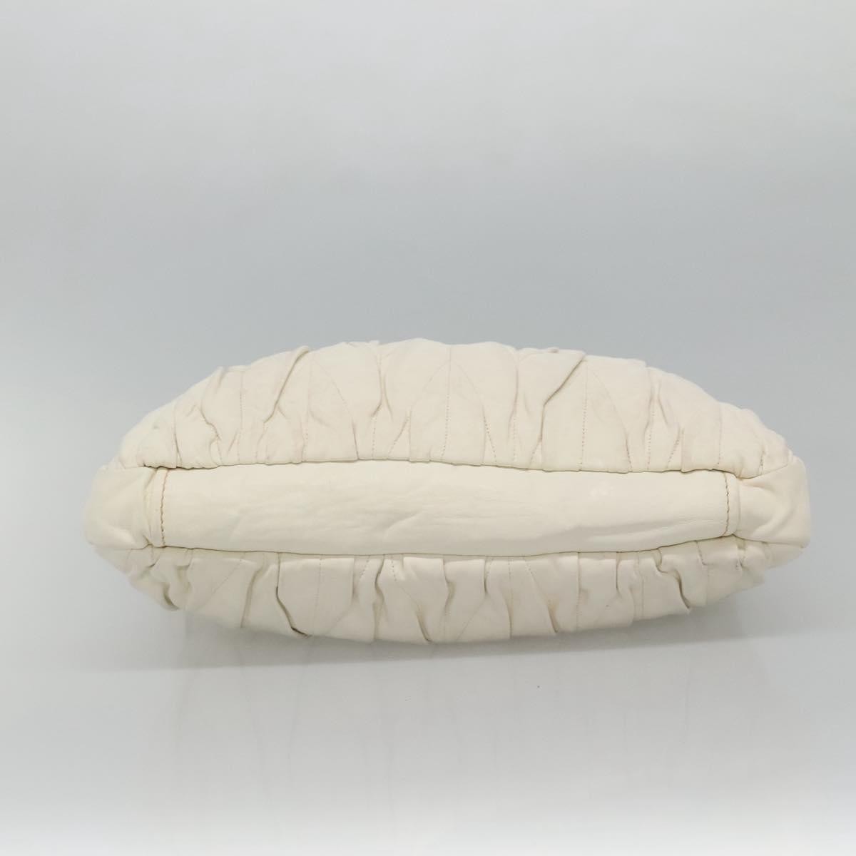 Miu Miu Vintage Tote bag Leather, WHITE, LEATHER, Tote bag