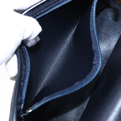 Christian Dior Vintage Shoulder Bag Canvas, NAVY, CANVAS, Shoulder bag