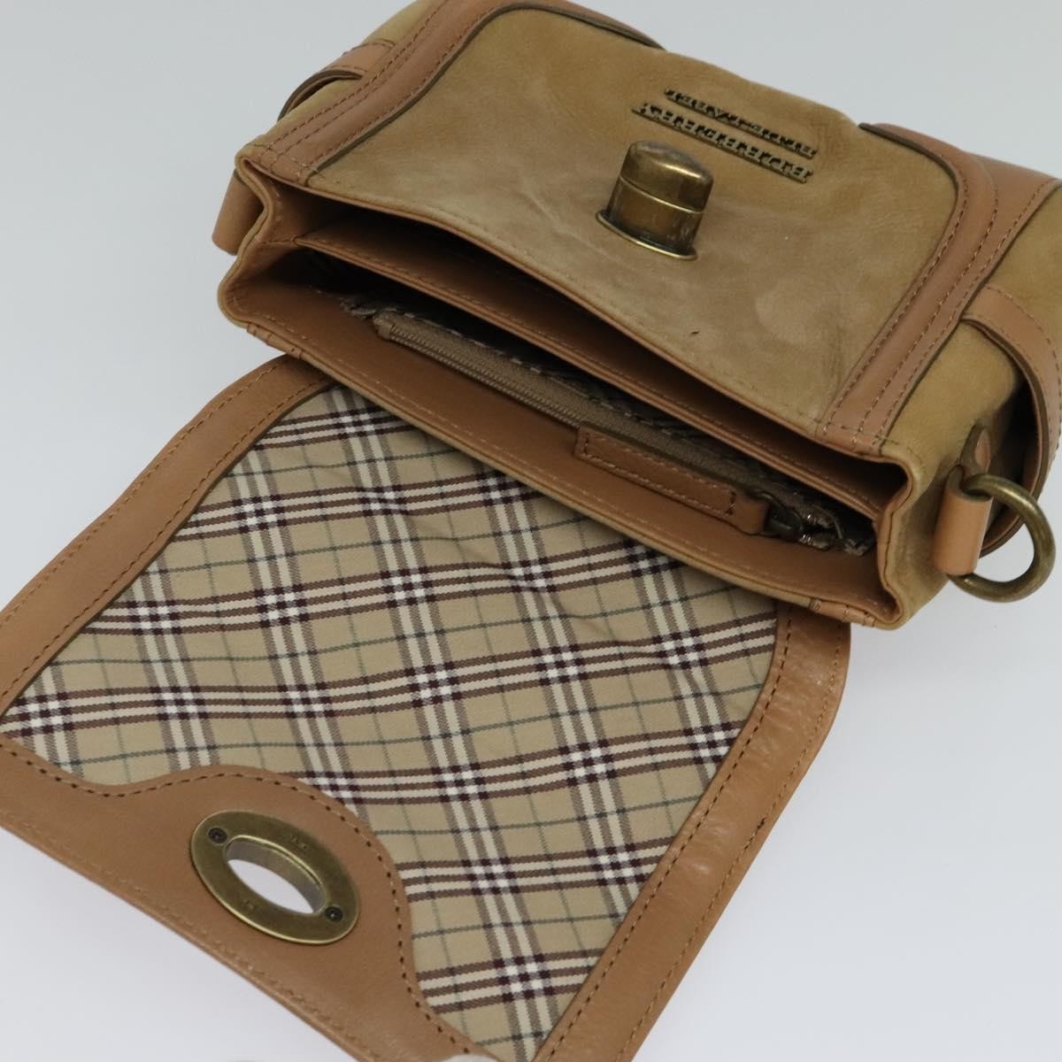 Burberry Blue Label Handbag Suede, BEIGE, SUEDE, Handbag