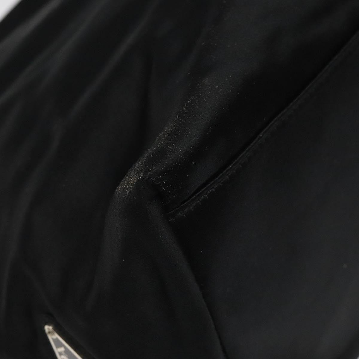 Prada Resin Handle Tote Satin, BLACK, SATIN, Tote bag