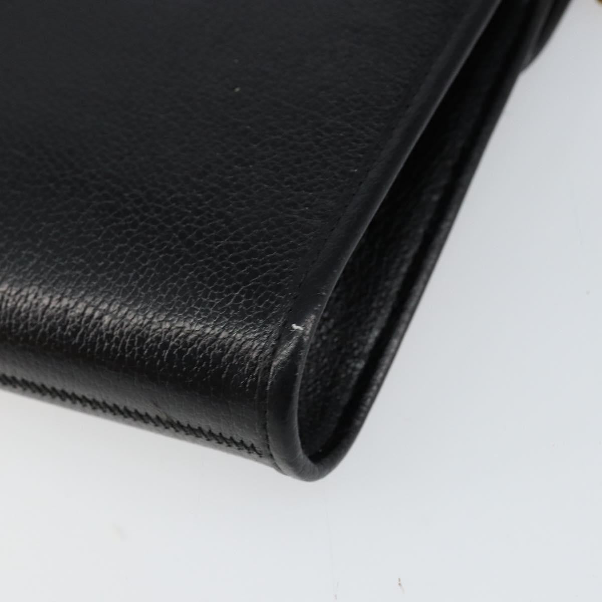 Christian Dior Vintage Chain Flap Shoulder Bag Leather, BLACK, LEATHER, Shoulder bag