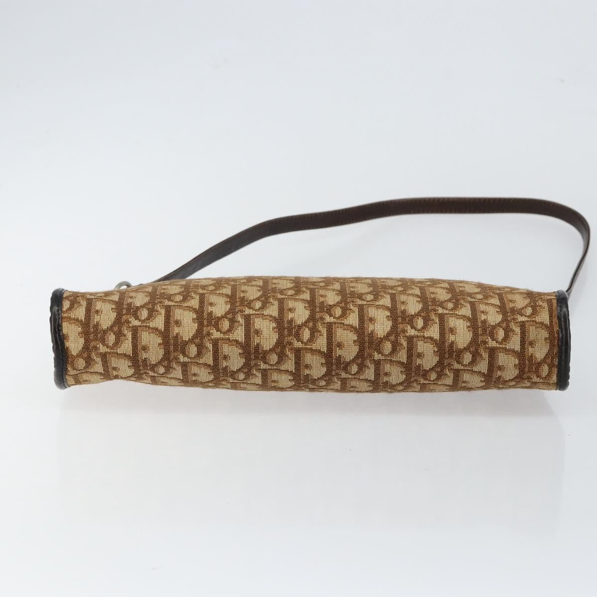 Christian Dior Vintage Trotter Shoulder Bag Canvas, BROWN, CANVAS, Shoulder bag