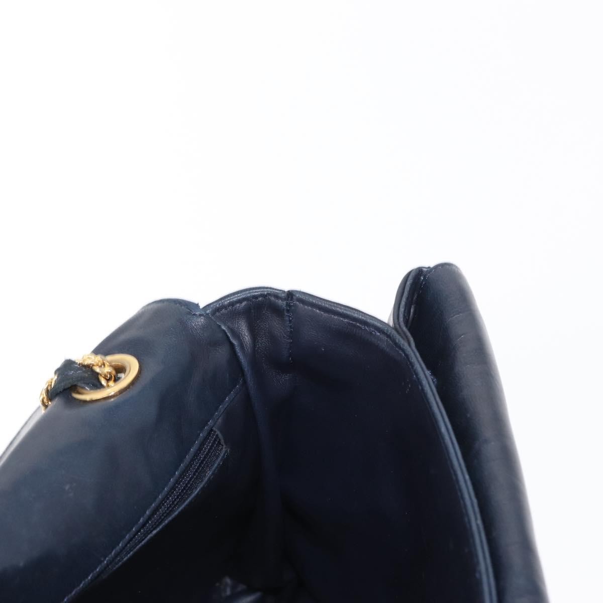 Bally Vintage Shoulder Bag Leather, NAVY, LEATHER, Shoulder bag