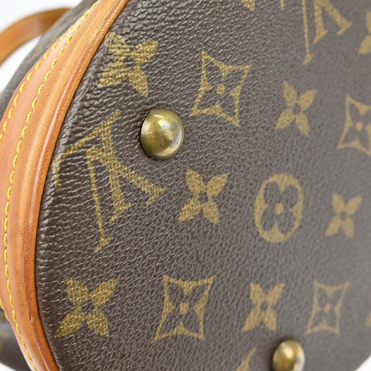 Louis Vuitton Petit Bucket Bag Monogram Canvas, Brown, Canvas, Tote Bag