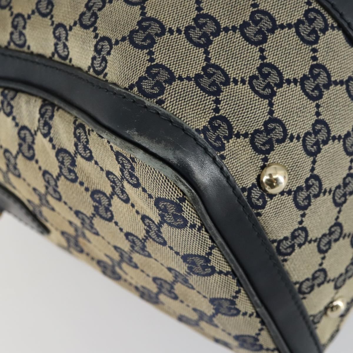 Gucci Vintage Web Boston Bag GG Canvas, NAVY, CANVAS, Handbag