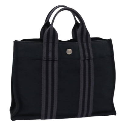 Hermes Fourre Tout Tote Canvas, GRAY, CANVAS, Tote bag