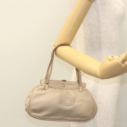 Celine Handbag Leather, BEIGE, LEATHER, Handbag