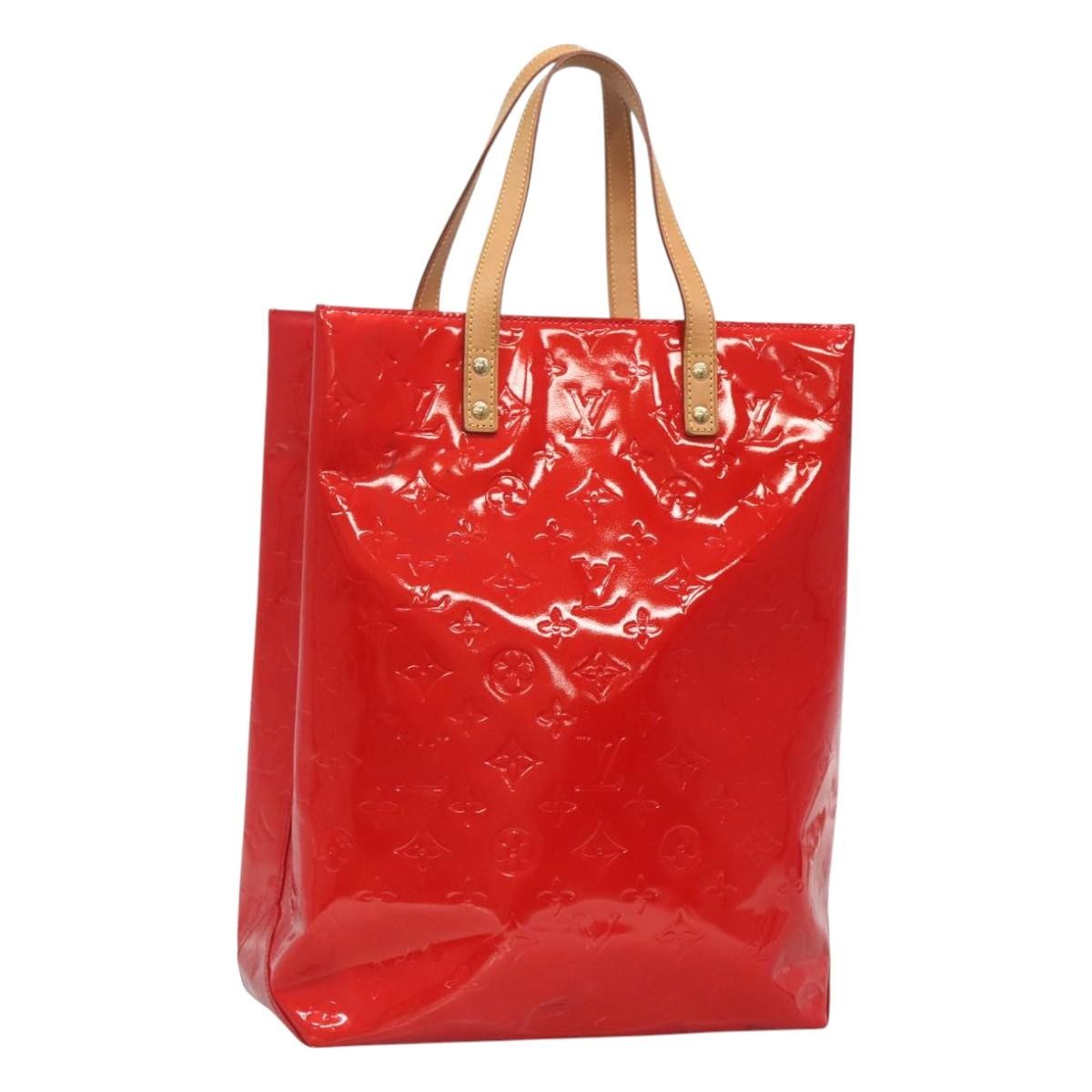 Louis Vuitton Reade Handbag Monogram Vernis, RED, PATENT_LEATHER, Handbag