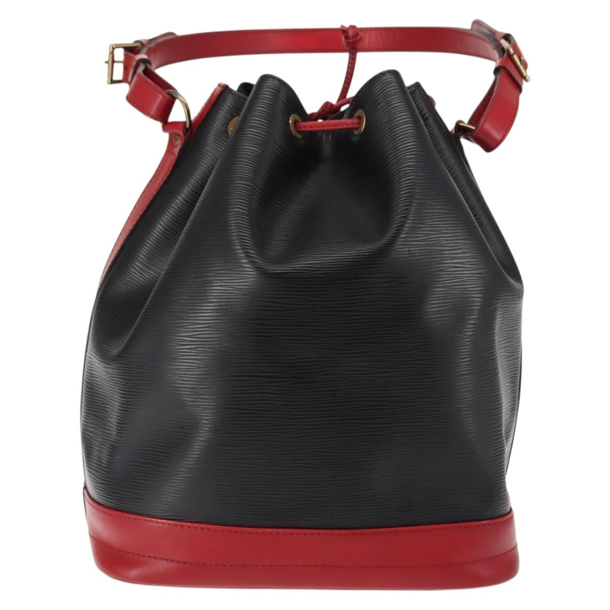 Louis Vuitton Bicolor Noe Handbag Epi Leather, BLACK, LEATHER, Handbag