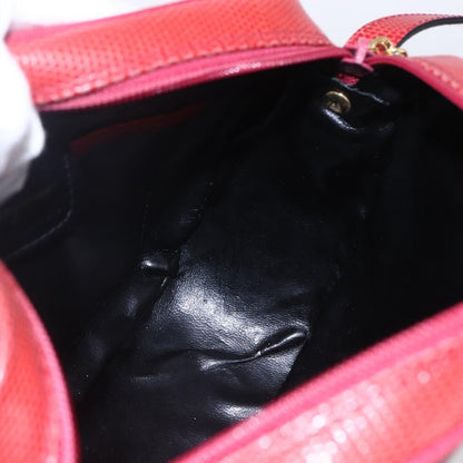 Salvatore Ferragamo Vala Shoulder Bag Embossed Leather, RED, LEATHER, Shoulder bag