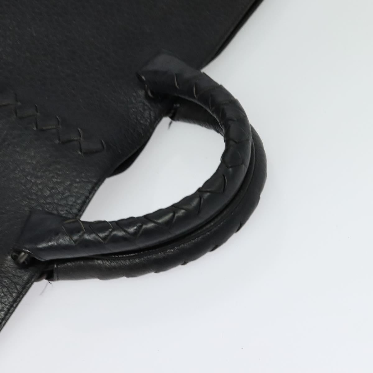 Bottega Veneta Double Compartment Convertible Tote Intrecciato Nappa, BLACK, LEATHER, Tote bag