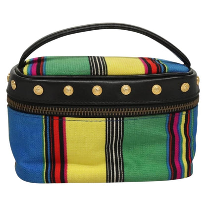 Versace Vanity Hand Bag Canvas and Leather, MULTICOLOUR, CANVAS, Clutche & pouche