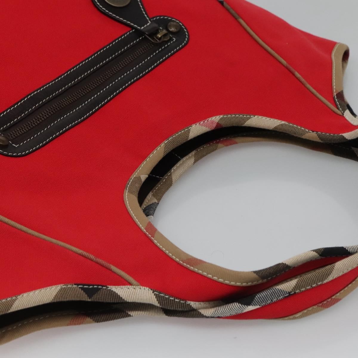 Burberry Shoulder Bag Nova Check Canvas, RED, CANVAS, Shoulder bag