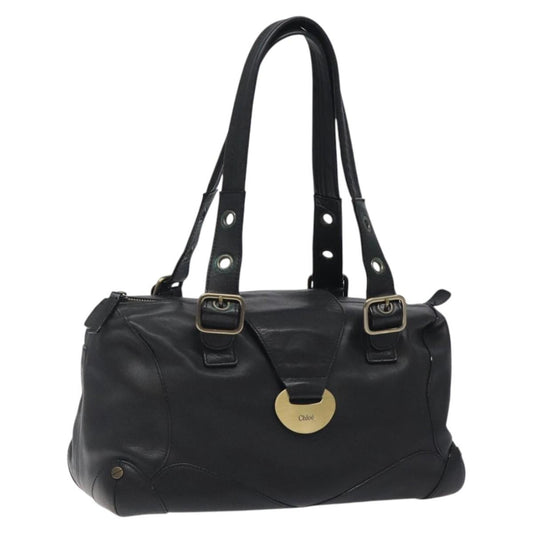 Chloe Vintage Shoulder Bag Leather, BLACK, LEATHER, Shoulder bag