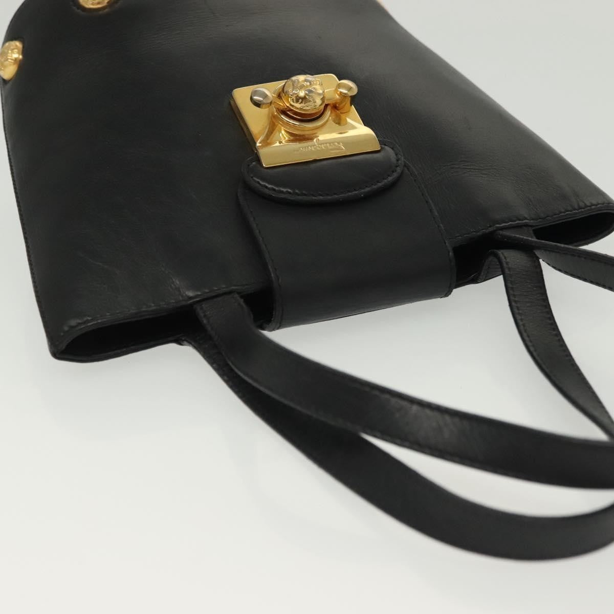 Salvatore Ferragamo Vintage Handbag Leather, BLACK, LEATHER, Handbag