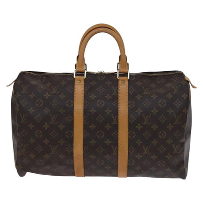 Louis Vuitton Keepall Bag Monogram Canvas, BROWN, CANVAS, Travel bag