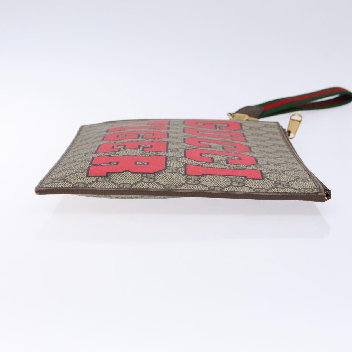 Gucci GG Marmont Pouch Coated Canvas, BEIGE, PVC, Clutche & pouche