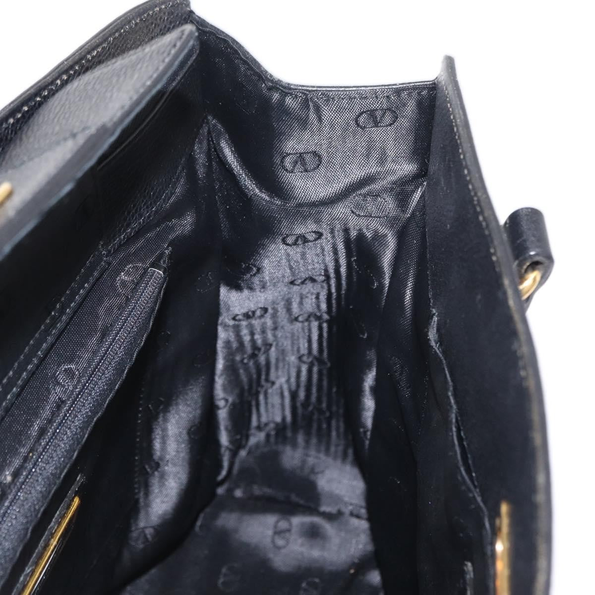 Valentino Garavani Vintage shoulder bag Leather, BLACK, LEATHER, Shoulder bag