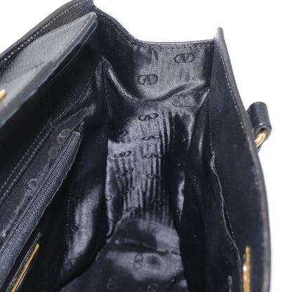 Valentino Garavani Vintage shoulder bag Leather, BLACK, LEATHER, Shoulder bag