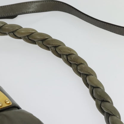 Miu Miu Coffer Convertible Hobo Matelasse Leather, GRAY, LEATHER, Handbag