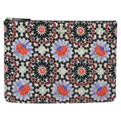 Chanel Dubai O Case Clutch Quilted Printed Nylon, MULTICOLOUR, NYLON, Clutche & pouche