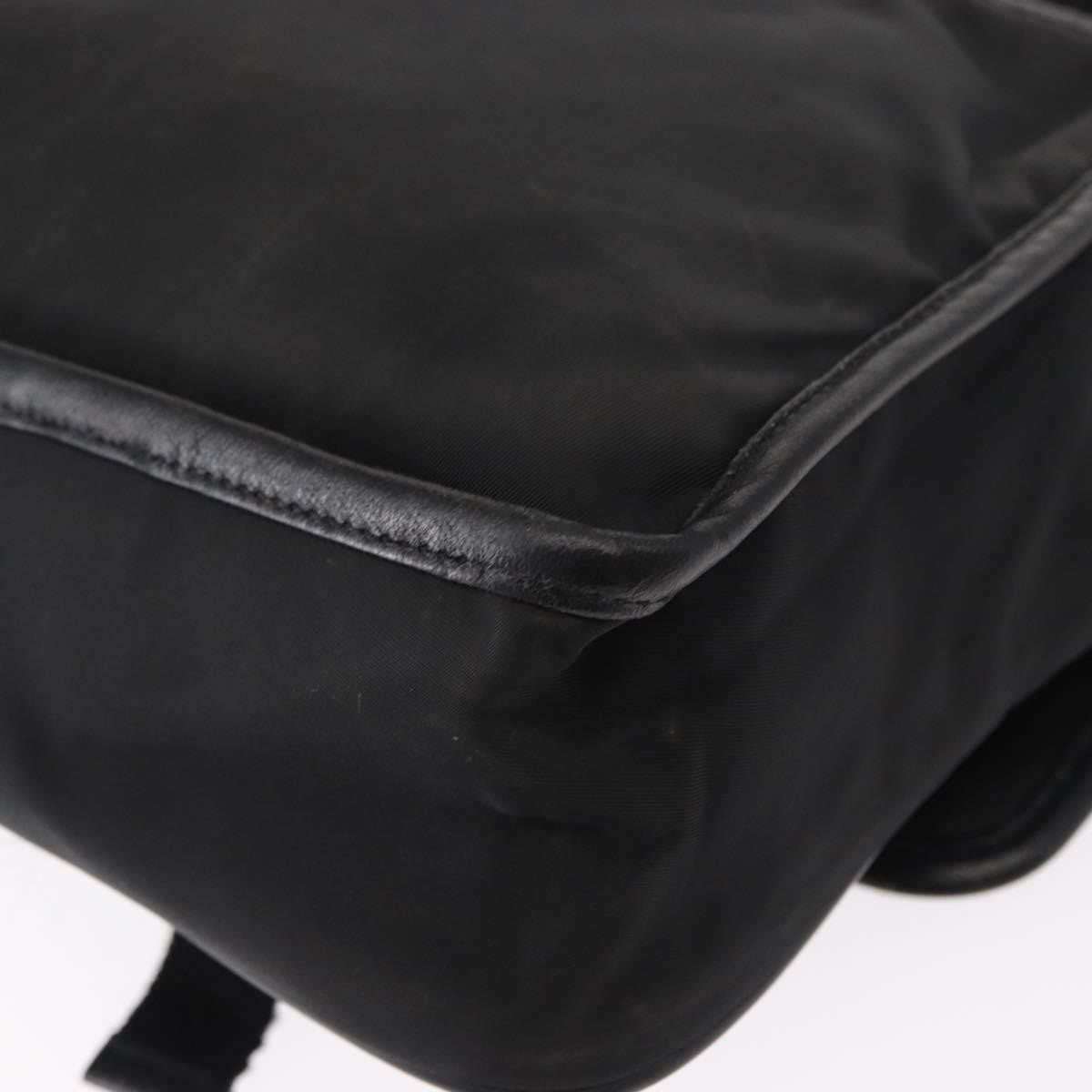 Prada Logo Flap Messenger Bag Tessuto, BLACK, NYLON, Shoulder bag