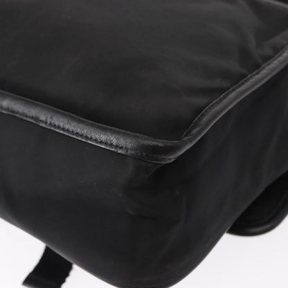 Prada Logo Flap Messenger Bag Tessuto, BLACK, NYLON, Shoulder bag
