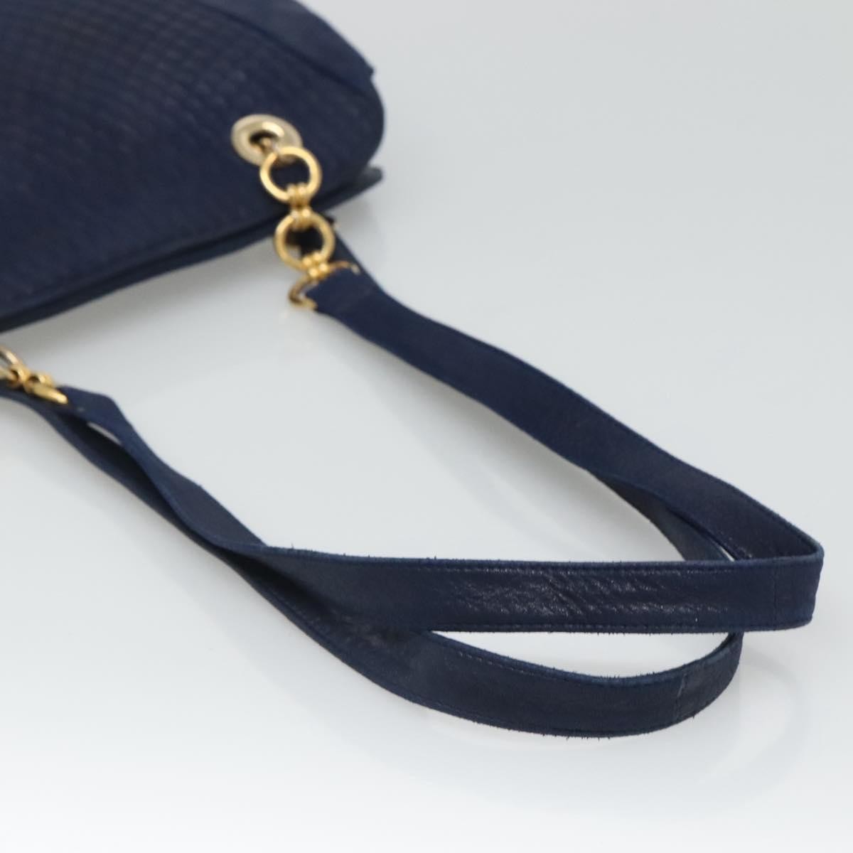 Bally Vintage Shoulder Bag Leather, NAVY, LEATHER, Shoulder bag