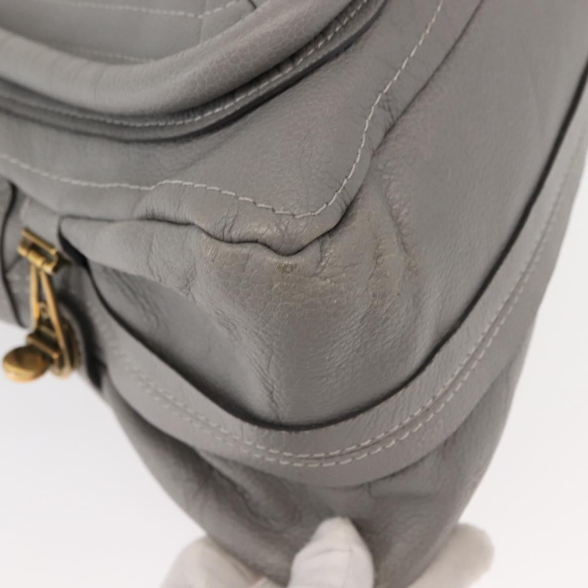 Chloe Paraty Top Handle Bag Leather, GRAY, LEATHER, Handbag