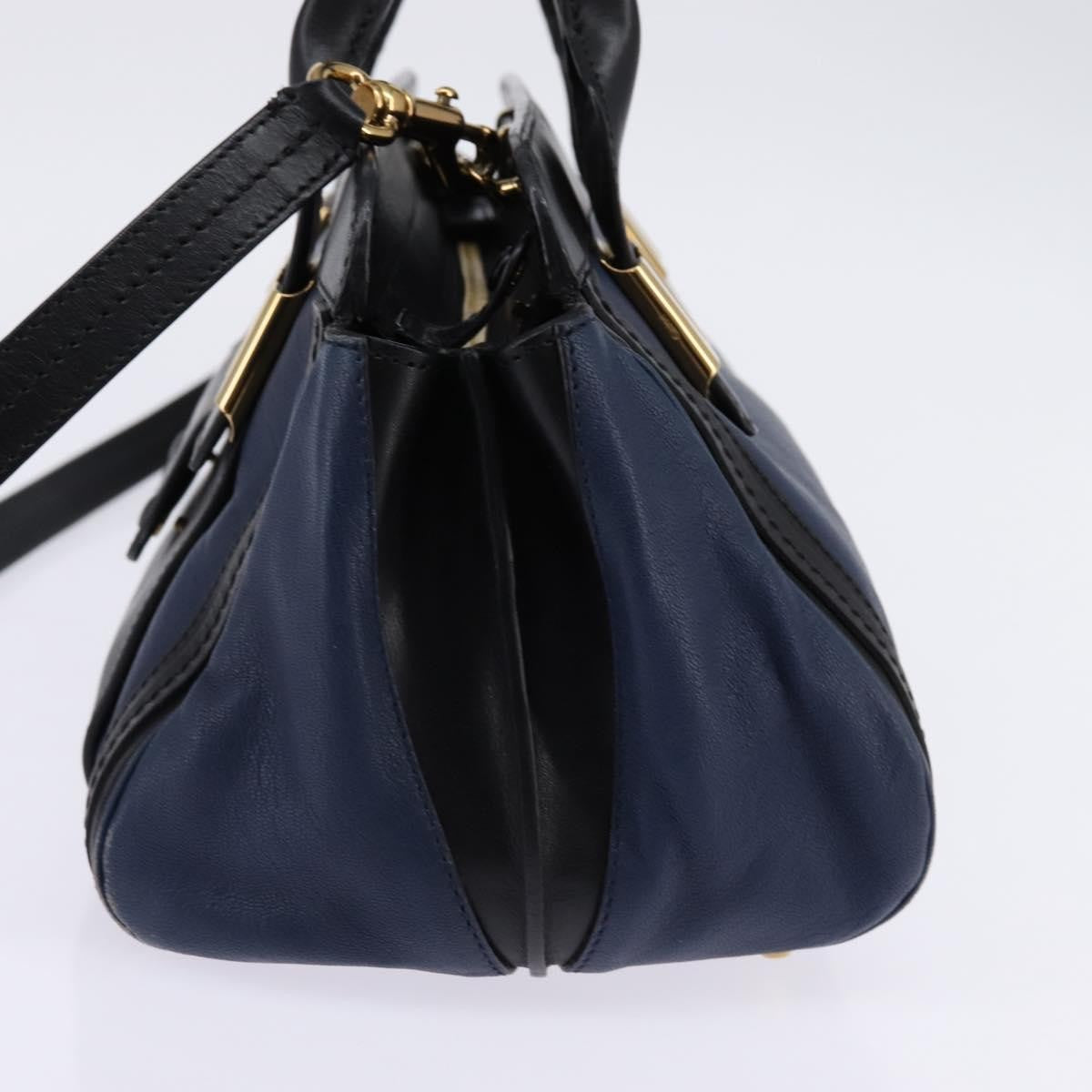 Chloe Alice Satchel Leather, NAVY, LEATHER, Handbag