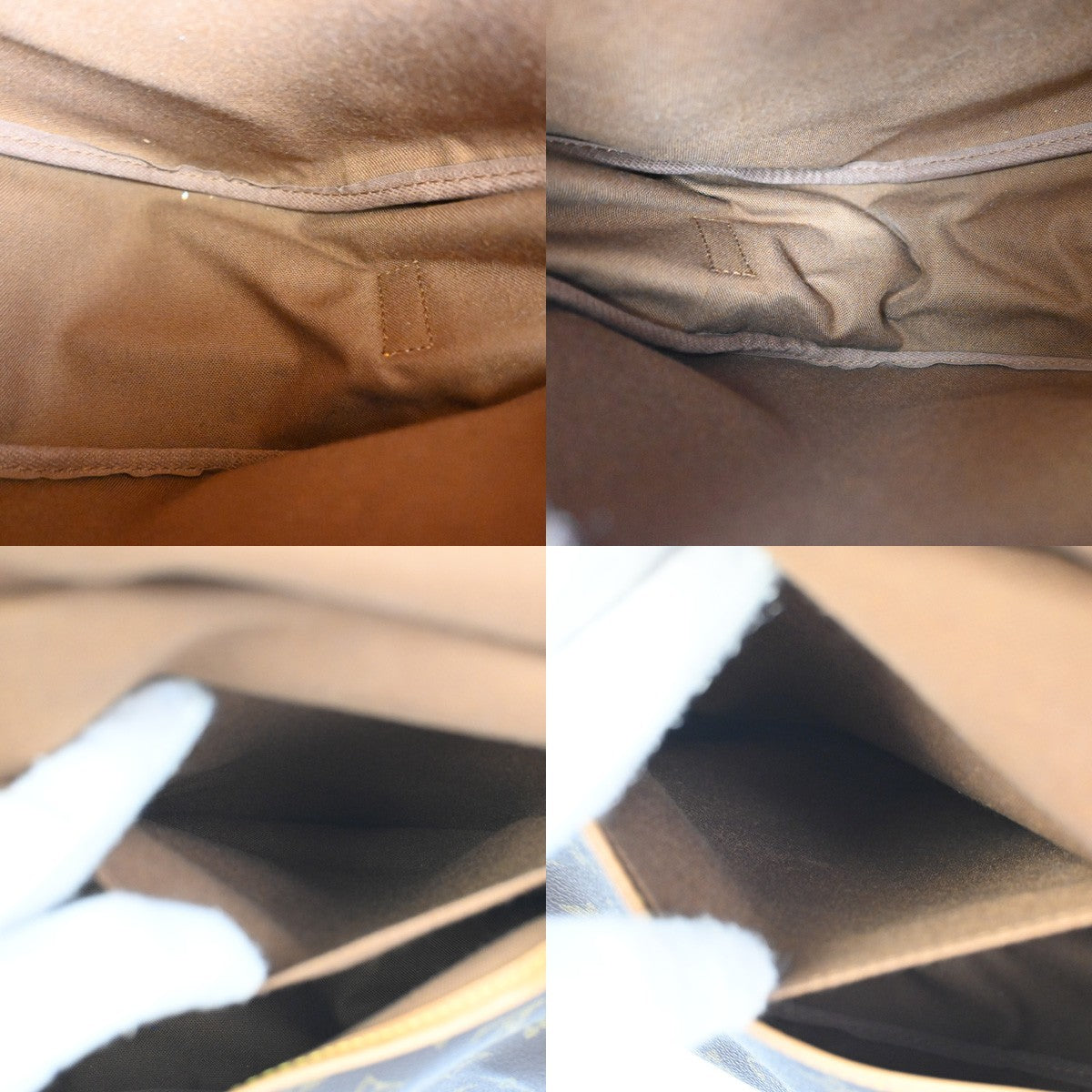 Louis Vuitton Saumur Handbag Monogram Canvas, BROWN, CANVAS, Shoulder bag