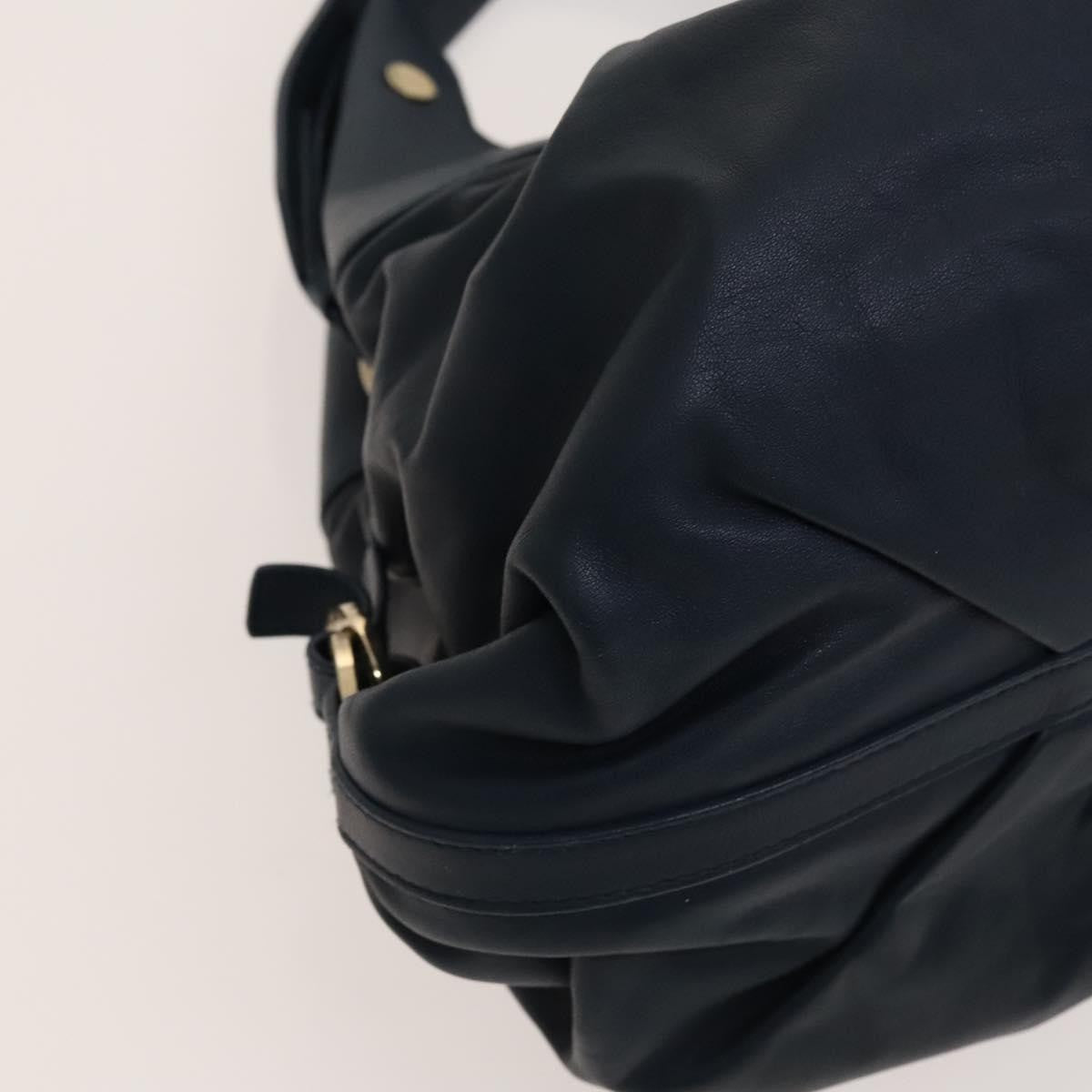 Bvlgari Chandra Hobo Leather, BLUE, LEATHER, Handbag