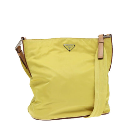 Prada Vintage Flap Messenger Bag Tessuto, YELLOW, NYLON, Shoulder bag